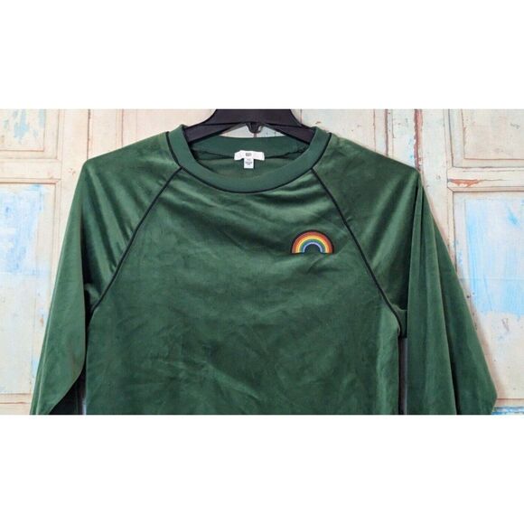 BP Womens Size XS Green Crew Neck Long Sleeve Activewear Pullover Sweatshirt - Picture 3 of 7